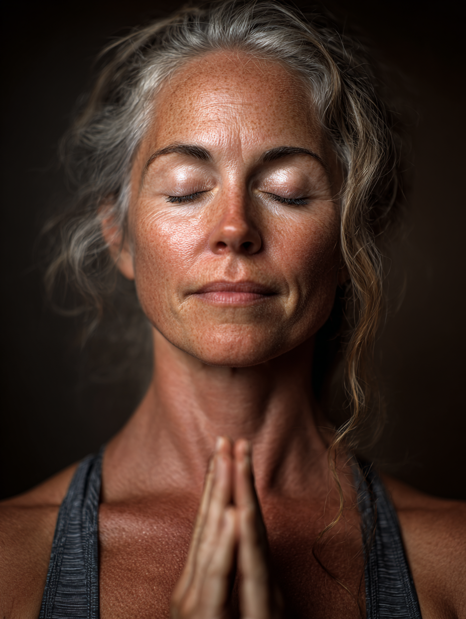 Жена практикува йога в спокойна обстановка